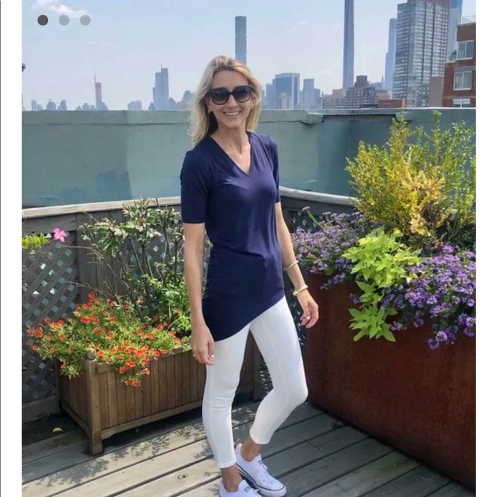 Liquid Jersey Genevette V-Neck Navy